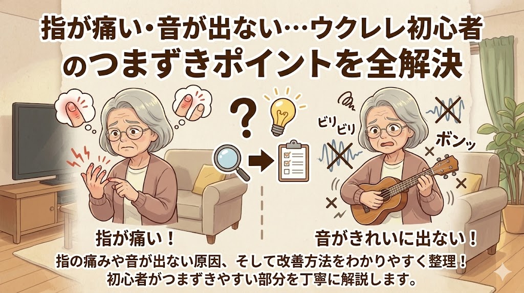 指が痛い・音が出ない…ウクレレ初心者のつまずきポイントを全解決