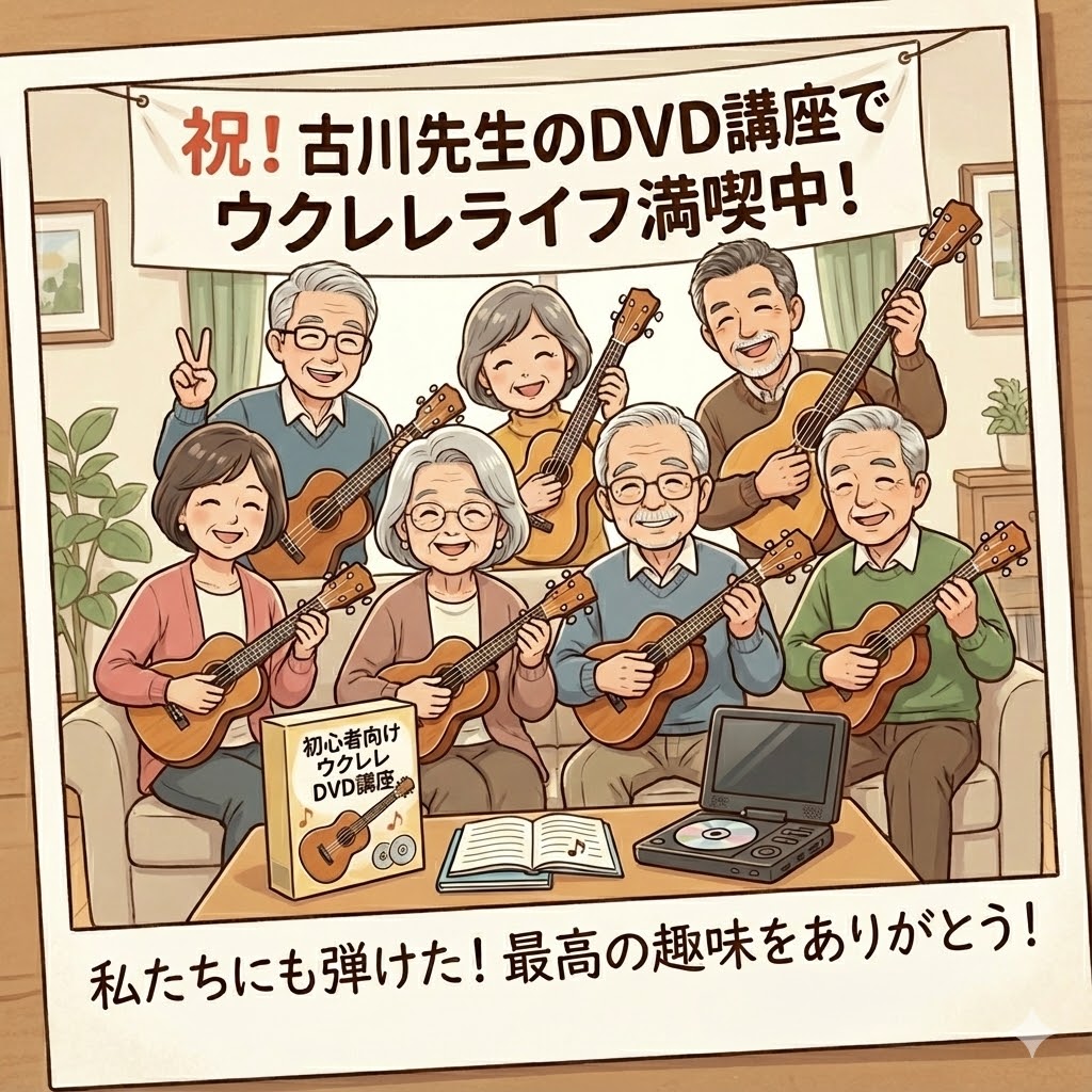 初心者向けウクレレ講座DVDの決定版！50・60代開始で弾ける理由 | 50