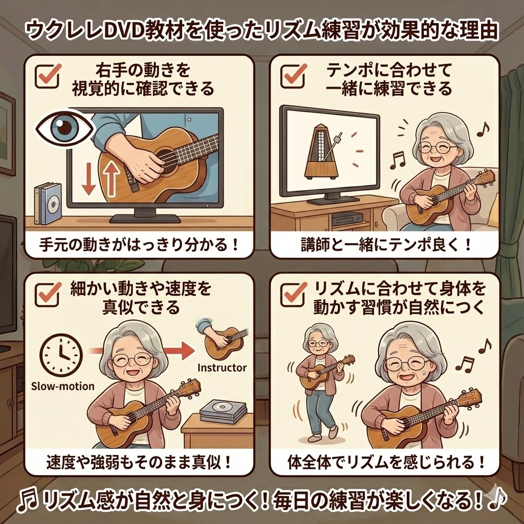 ウクレレDVD教材を使ったリズム練習が効果的な理由