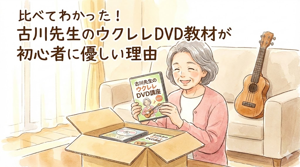 比べてわかった！古川先生のウクレレDVD教材が初心者に優しい理由