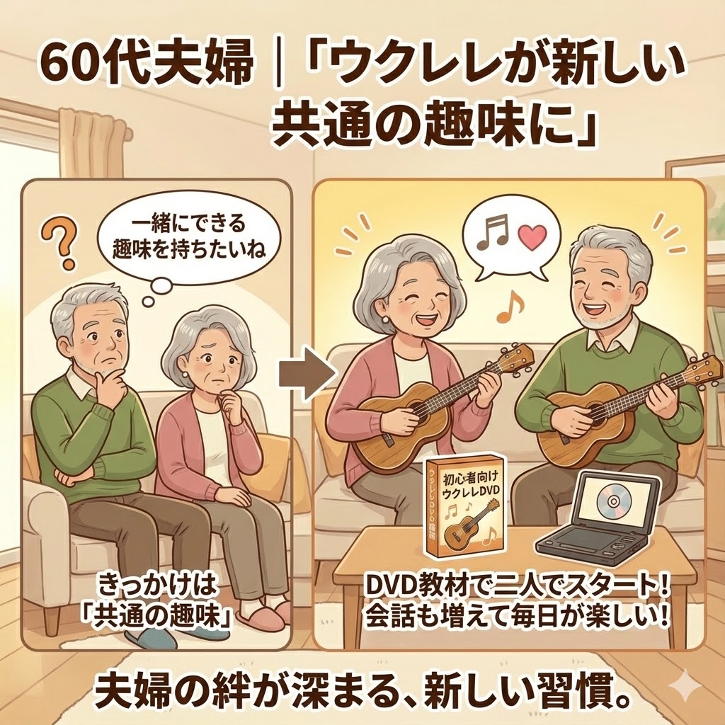 60代夫婦|「ウクレレが新しい共通の趣味に」
