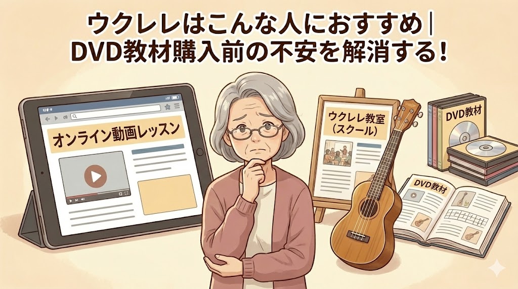 ウクレレはこんな人におすすめ｜DVD教材購入前の不安を解消する！