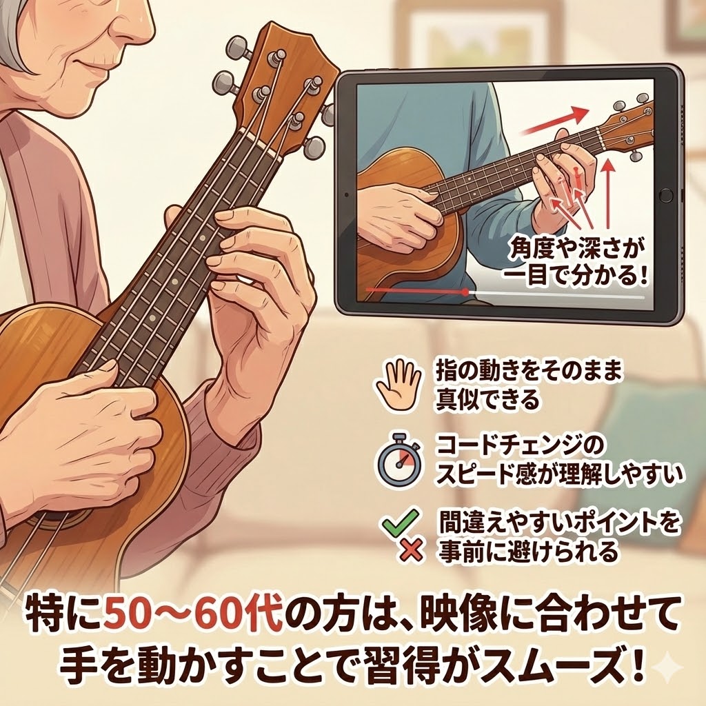 動画教材がウクレレのコード習得に向いている理由