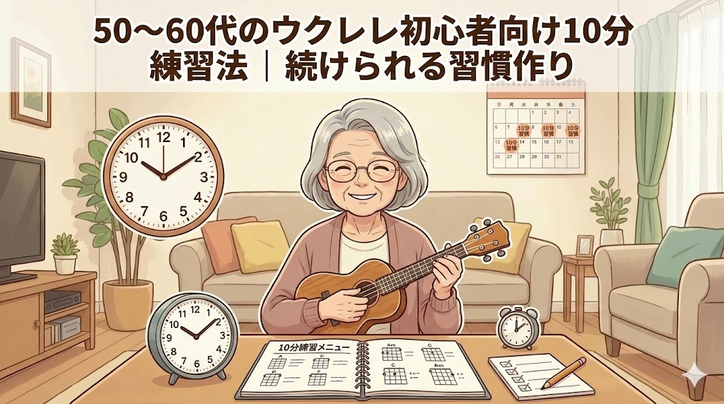 50〜60代のウクレレ初心者向け10分練習法｜続けられる習慣作り