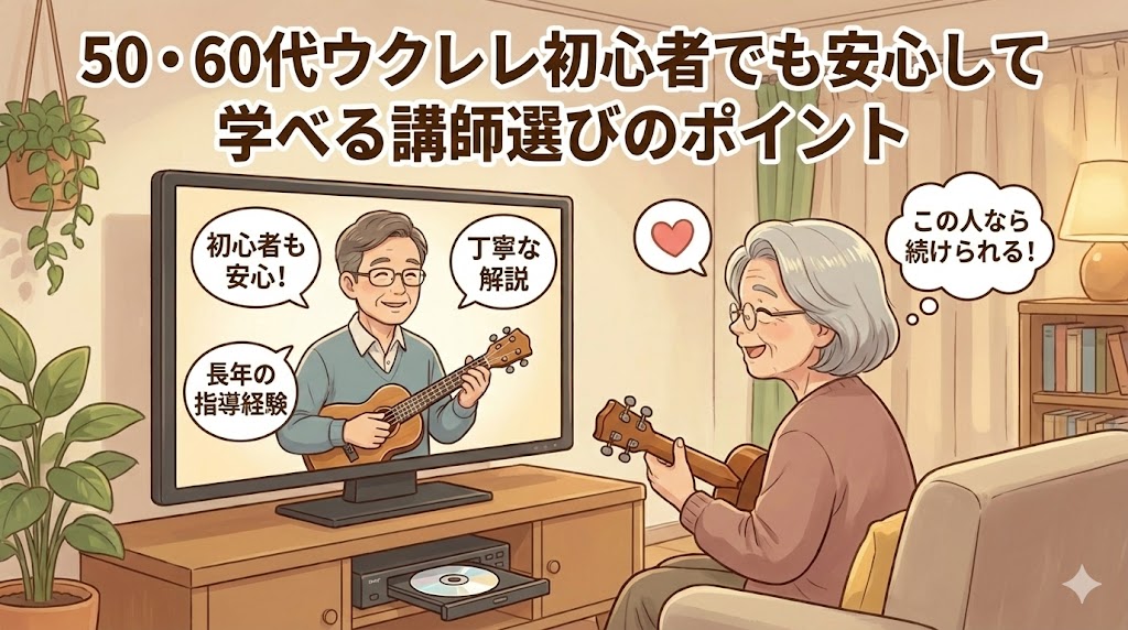 50・60代ウクレレ初心者でも安心して学べる講師選びのポイント